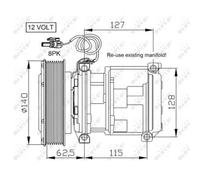 NRF 32661 Compressore Aria Condizionata Con Pag-Kompressoröl