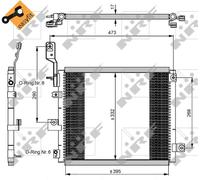 NRF Condensatore radiatore climatizzazione 350047 per Hyundai Atos