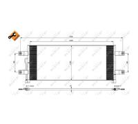 Condensatore, impianto di climatizzazione NRF 350075