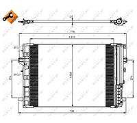 NRF 350081 Condensatore, Climatizzatore per INFINITI,MERCEDES-BENZ