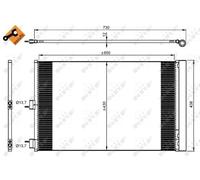 Condensatore radiatore climatizzazione 350206 NRF per MERCEDES-BENZ CLASSE GLA