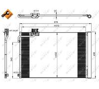 NRF Condensatore climatizzatore 350214 per Mercedes-Benz SL (R231) / SLS (C197) con essiccatore