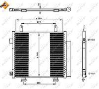 Condensatore radiatore climatizzazione 350337 NRF per NISSAN SUZUKI