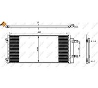 Condensatore, impianto di climatizzazione NRF 350338