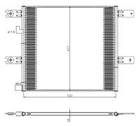 NRF 350508 Condensatore, Climatizzatore per RENAULT TRUCKS,VOLVO