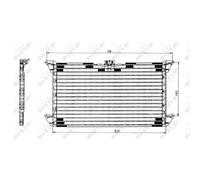 NRF 35062 Condensatore Climatizzatore In Alluminio Senza Asciugatore