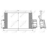 Condensatore radiatore climatizzazione 35183 NRF per OPEL VECTRA B Hatchback