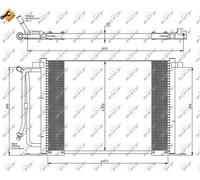 Condensatore radiatore climatizzazione 35250 NRF per FORD MAZDA