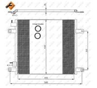 NRF 35364 Condensatore Climatizzatore Alluminio Senza Essiccatore