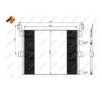 NRF 35788 Condensatore Per Climatizzatore In Alluminio Senza Essiccatore
