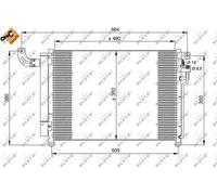 Condensatore radiatore climatizzazione 35852 NRF per KIA RIO II