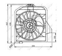 Ventola, raffreddamento motore NRF 47032