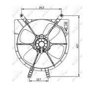 NRF 47042 Ventola Raffreddamento Del Motore per Honda Civic V Civic VI Fastback