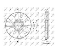 NRF 49843 Ventola Raffreddamento Del Motore