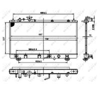 Radiatore, raffreddamento motore NRF 50142