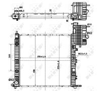Radiatore, raffreddamento motore NRF 50581