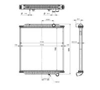 NRF 509798 Radiatore Raffreddamento Del Motore Alluminio Plastica Senza Telaio