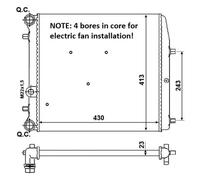 Radiatore, raffreddamento motore NRF 53021A