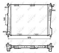 Radiatore Alette di raffreddamento saldate 53077 NRF per RENAULT CLIO III