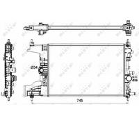 Radiatore, raffreddamento motore NRF 53148
