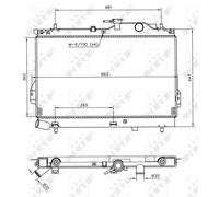NRF 53364 Radiatore, Raffreddamento motore per HYUNDAI