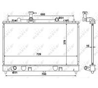 Radiatore, raffreddamento motore NRF 53383
