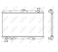 NRF 53438 Radiatore, Raffreddamento motore per NISSAN