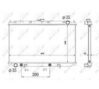 NRF 53695 Radiatore, Raffreddamento motore per NISSAN