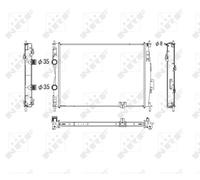 NRF 53755 Radiatore, Raffreddamento motore per NISSAN
