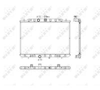 NRF 53762 Radiatore, Raffreddamento motore per NISSAN
