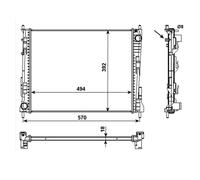 Radiatore, raffreddamento motore NRF 53992