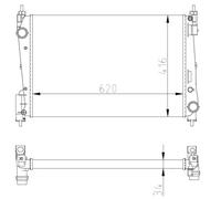 NRF 54752A Radiatore, Raffreddamento motore per FIAT,OPEL,VAUXHALL