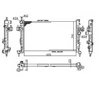 NRF 54753A Radiatore, Raffreddamento motore per OPEL,VAUXHALL