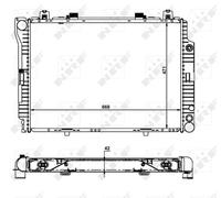 Radiatore Alette di raffreddamento saldate 55316 NRF per MERCEDES-BENZ CLASSE S