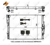 Radiatore Alette di raffreddamento saldate 56129 NRF per BMW 3 Touring 3 3 Coupé