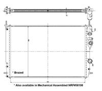 NRF 56158 Radiatore, Raffreddamento motore per RENAULT