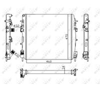Radiatore, raffreddamento motore NRF 58317A