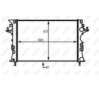 NRF 58490 Radiatore, Raffreddamento motore per RENAULT