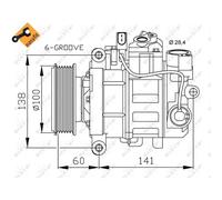 NRF Compressore D'Aria per Audi A4 A5 A6 A8 Q5 Seat Exeo