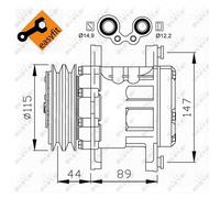 NRF Compressore D'Aria per Fiat Cinquecento