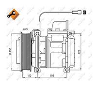 NRF Compressore D'Aria per Mercedes Pettine Vario
