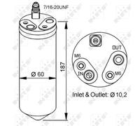NRF Essiccatore climatizzatore 33152 per FIAT PUNTO (188) 60 187 Alluminio