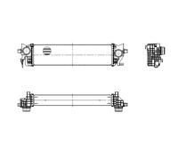 NRF Intercooler Llk Radiatore per Volvo XC60 II 2.0 D4 XC90