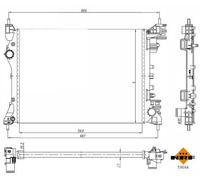 Nrf Radiatore Radiatore Acqua Radiatore Motore Alluminio Per Fiat Doblo