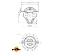 NRF Termostato Refrigerante Con Anello Guarnizione per Peugeot 407 Sw 807