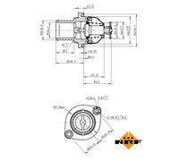 NRF Termostato Refrigerante Con Guarnizione per Peugeot 206 Cc 307 Citroën Xsara