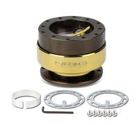 NRG Innovations NRG-SRK-200BR-CG Kit di sgancio rapido per volante generazione 2.0, corpo in bronzo, anello cromato dorato, schema bulloni 6 x 70 mm e 6 x 74 mm