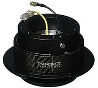 NRG Steering Wheel Quick Release Kit - Gen 2.5 - Black Body with Black / Carbon Fiber Ring - Part # SRK-250CF