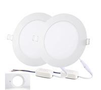 NRGDILY Faretti LED da Incasso per Cartongesso, 12W 1080LM Luci da Soffitto Interno Bianco freddo 6500K, AC 165-250V, Faretto led incasso, Diametro foro 150-160mm, Set di 2