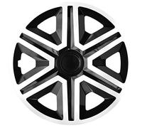 NRM Action Copricerchi Coprimozzi Universali Due Colori (Bianco/Nero, 14")